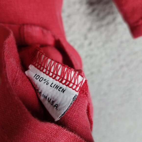 Bryn Walker Linen Blouse Women's Small Pink Oversized Lagenlook Beach Travel - Picture 11 of 11